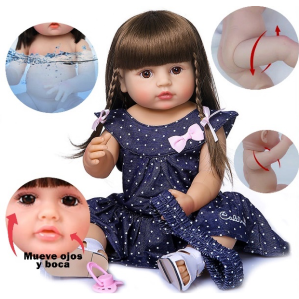 Muñeca real con voz interactiva (Mueve ojos y boca)