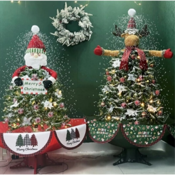 Arbol electrico con nieve artificial